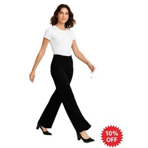 I.N.C  High-Rise Black BootCut Pull-On Stretch Pants with Pockets Size S